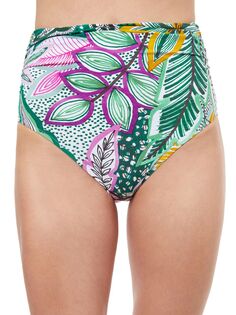 Низ бикини с высокой талией Tropic Boom Gottex Swimwear, зеленый