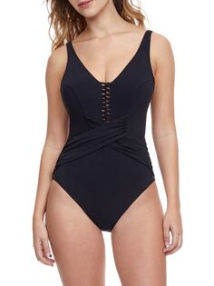 Цельный купальник без рукавов Twist Gottex Swimwear, черный