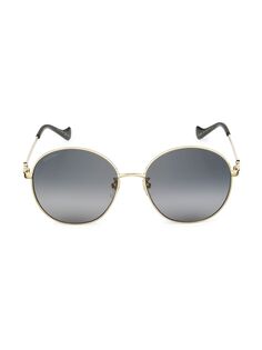 Круглые солнцезащитные очки 59 мм Gucci, золотой