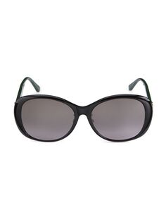Овальные солнцезащитные очки 59 мм Gucci, черный
