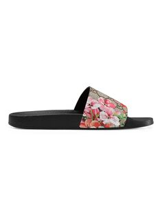 Сандалии Supreme с логотипом GG Blooms Gucci, разноцветный