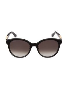 Круглые солнцезащитные очки Sign 56MM Gucci, черный