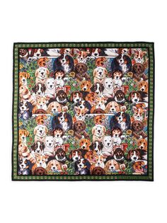 Шелковый шарф Dogs Leave Paw Prints Halcyon Days, разноцветный
