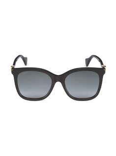 Квадратные солнцезащитные очки GG 55 мм Gucci, черный