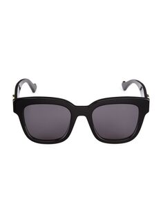 Квадратные солнцезащитные очки Gucci Generation 52 мм Gucci, черный