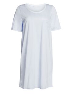 Хлопковое платье Делюкс с короткими рукавами HANRO, синий