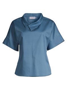 Хлопковая блузка Rowan с короткими рукавами Harshman, синий