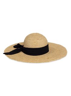 Солнцезащитная шляпа Avalon из рафии Hat Attack, черный
