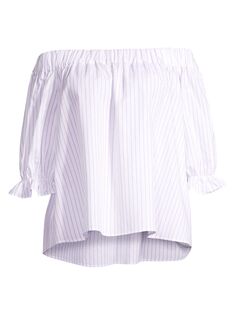 Блузка с открытыми плечами Gruner Harshman, Plus Size, белый