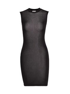Полупрозрачное платье с вышивкой HPNY Heron Preston, черный