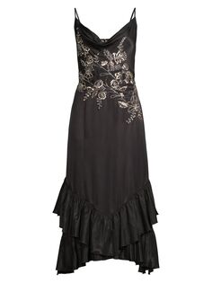 Украшенное платье-комбинация Hope for Flowers, черный