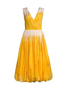 Платье-миди без рукавов с пышным подолом Hope for Flowers, желтый