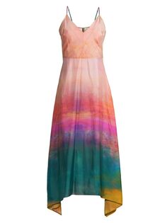 Платье-миди без рукавов с принтом Hope for Flowers, разноцветный