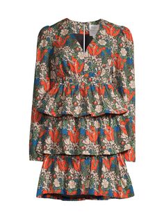 Ярусное мини-платье с цветочным принтом Hope for Flowers, разноцветный