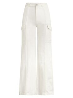 Широкие брюки карго с высокой посадкой Hudson Jeans, белый