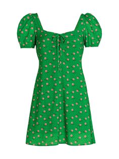 Мини-платье Дилана HVN, зеленый