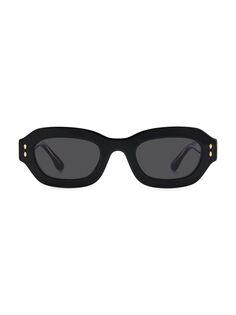 Прямоугольные солнцезащитные очки 49 мм Isabel Marant, черный