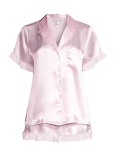 Короткая атласная пижама Alice In Bloom, розовый