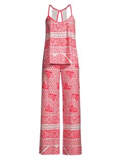 Пижамный комплект Margaux Cami In Bloom, коралловый