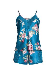 Матовая атласная пижама с принтом Breakfast At Tiffany&apos;s In Bloom