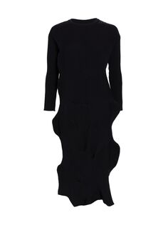 Kone Плетеное плиссированное платье Kone Issey Miyake, черный