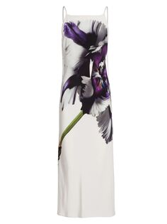 Платье-миди с открытой спиной и цветочным принтом Jason Wu Collection