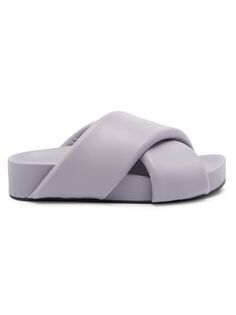 Кожаные сандалии X-Band Jil Sander, фиолетовый