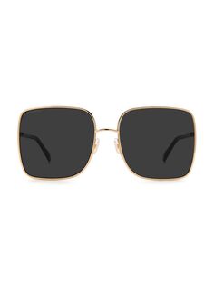 Квадратные солнцезащитные очки Aliana 59 мм Jimmy Choo, черный