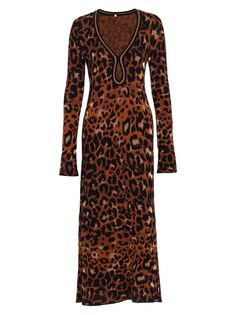 Платье миди с леопардовым принтом Amur Johanna Ortiz