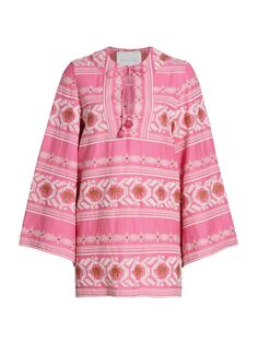 Мини-платье-туника с вышивкой Apurimac Johanna Ortiz, розовый
