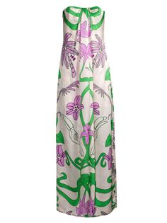 Шелковое платье макси Bardot Juan de Dios, фиолетовый