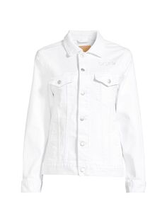Джинсовая куртка с вышивкой Mama Rainbow juju + stitch, белый