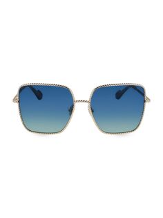 Квадратные солнцезащитные очки Babe 60 мм Lanvin, синий