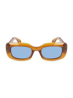 Прямоугольные солнцезащитные очки Babe 50 мм Lanvin, карамельный