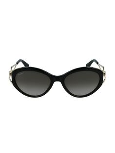 Солнцезащитные очки «кошачий глаз» 57 мм для матери и ребенка Lanvin, черный