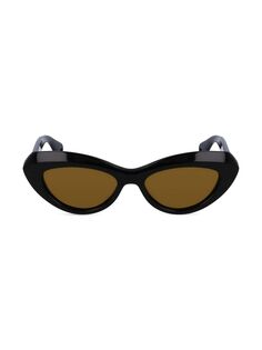 Солнцезащитные очки «кошачий глаз» Signature Family 53 мм Lanvin, черный