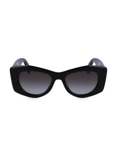 Солнцезащитные очки в форме бабочки 52 мм Lanvin, черный