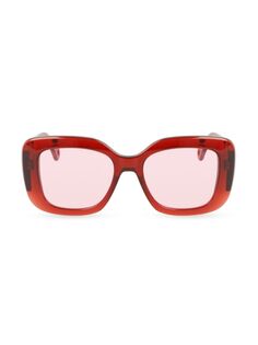 Квадратные солнцезащитные очки для матери и ребенка 53 мм Lanvin, красный