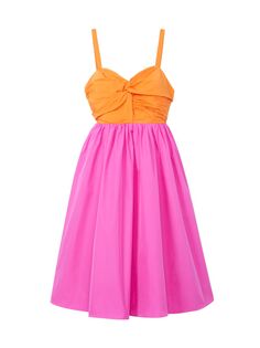 Мини-платье с цветными блоками и закрученным спереди kate spade new york, розовый