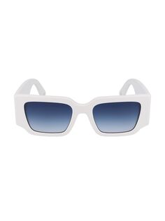 Прямоугольные солнцезащитные очки 52 мм Lanvin, белый