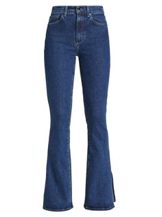 Эластичные расклешенные джинсы Stella с высокой посадкой LE JEAN