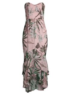 Платье Cece с оборками и цветочным принтом Katie May, фиолетовый