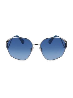Солнцезащитные очки Pilot для матери и ребенка 67 мм Lanvin, синий