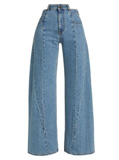 Широкие джинсы с пятью карманами Maison Margiela, синий