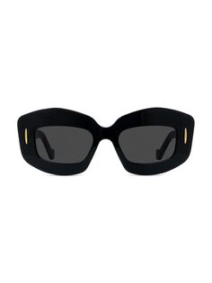 Массивные прямоугольные солнцезащитные очки Anagram 49 мм Loewe, черный