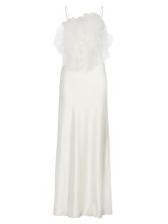 Шелковое платье с цветком лотоса MACH &amp; MACH, белый