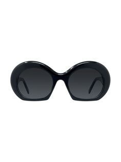 Новые фирменные круглые солнцезащитные очки Signature 54 мм Loewe, черный