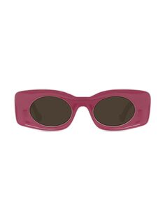 Прямоугольные солнцезащитные очки Paula&apos;s Ibiza 49 мм Loewe, розовый
