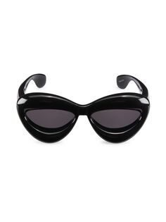 Солнцезащитные очки «кошачий глаз» 55 мм Loewe, черный