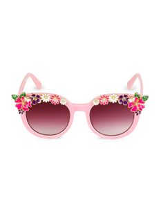 Круглые солнцезащитные очки Ravi 54MM LoveShackFancy, розовый